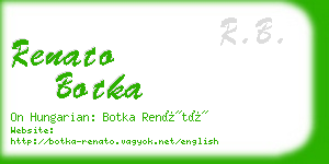renato botka business card